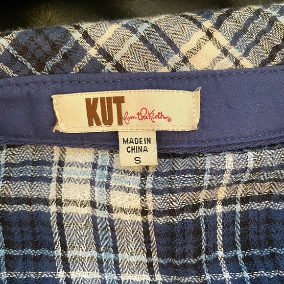 Kut from the Kloth plaid shirt SIZE SMALL - Picture 6 of 6